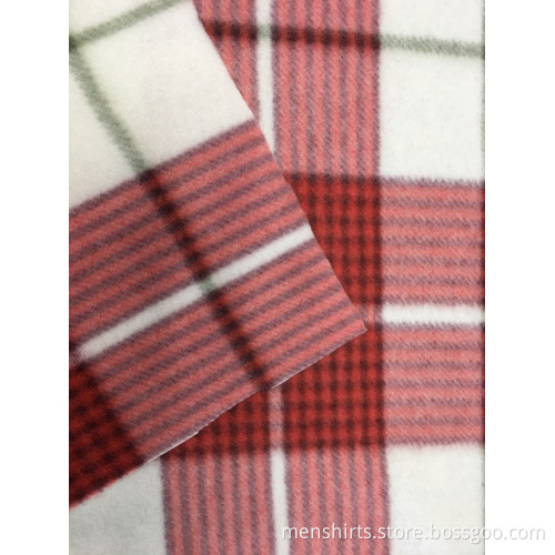 Polar Fleece Print Plaid Fabric